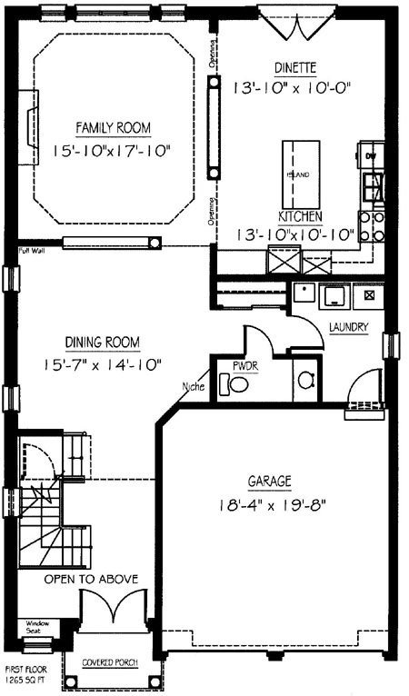 The alcott - Main Floor - Floorplan